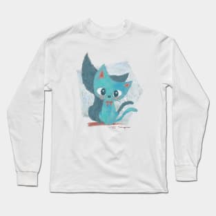 Blue green kitten Long Sleeve T-Shirt